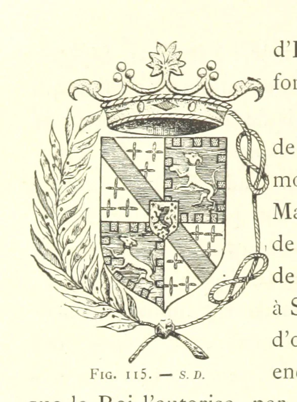 An illustration from Histoire de Saint-Chamond et de la seigneurie de Jarez depuis les temps les plus reculés jusqu'à nos jours, 1890, leaf 324