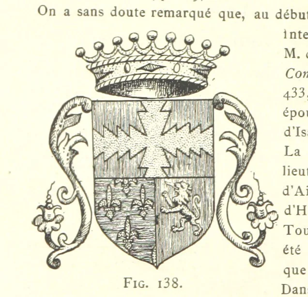 An illustration from Histoire de Saint-Chamond et de la seigneurie de Jarez depuis les temps les plus reculés jusqu'à nos jours, 1890, leaf 370