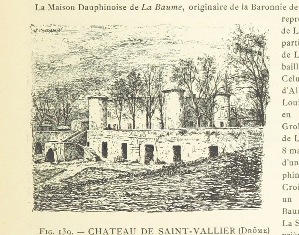 An illustration from Histoire de Saint-Chamond et de la seigneurie de Jarez depuis les temps les plus reculés jusqu'à nos jours, 1890, leaf 371