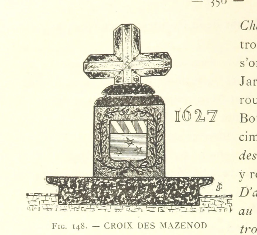 An illustration from Histoire de Saint-Chamond et de la seigneurie de Jarez depuis les temps les plus reculés jusqu'à nos jours, 1890, leaf 396