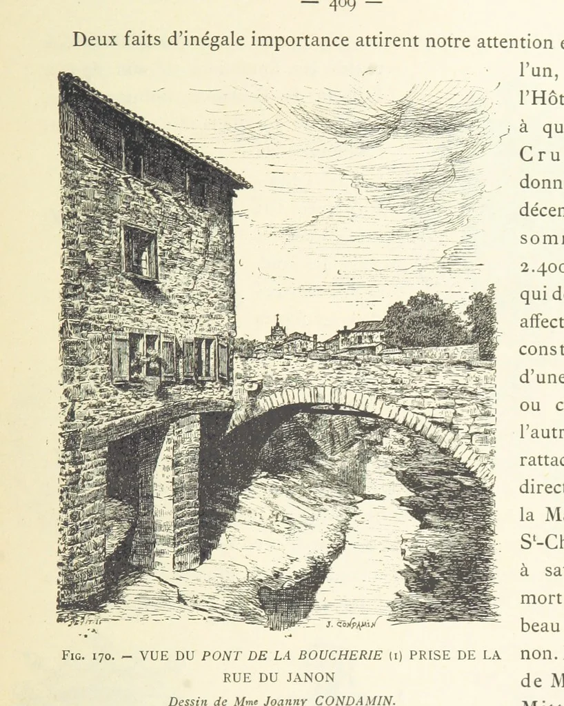 An illustration from Histoire de Saint-Chamond et de la seigneurie de Jarez depuis les temps les plus reculés jusqu'à nos jours, 1890, leaf 457