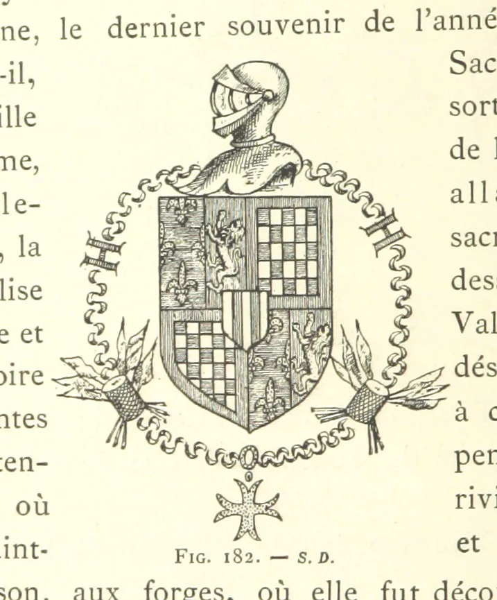 An illustration from Histoire de Saint-Chamond et de la seigneurie de Jarez depuis les temps les plus reculés jusqu'à nos jours, 1890, leaf 460
