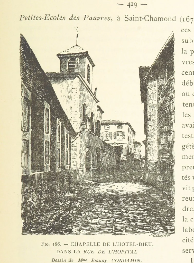 An illustration from Histoire de Saint-Chamond et de la seigneurie de Jarez depuis les temps les plus reculés jusqu'à nos jours, 1890, leaf 469