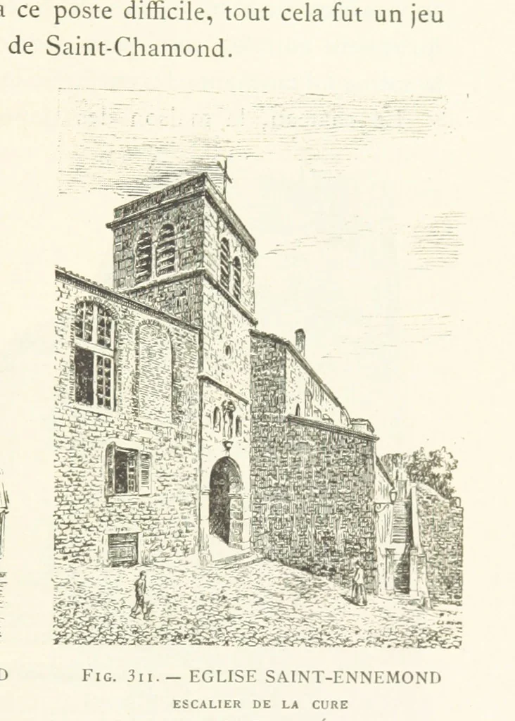 An illustration from Histoire de Saint-Chamond et de la seigneurie de Jarez depuis les temps les plus reculés jusqu'à nos jours, 1890, leaf 619