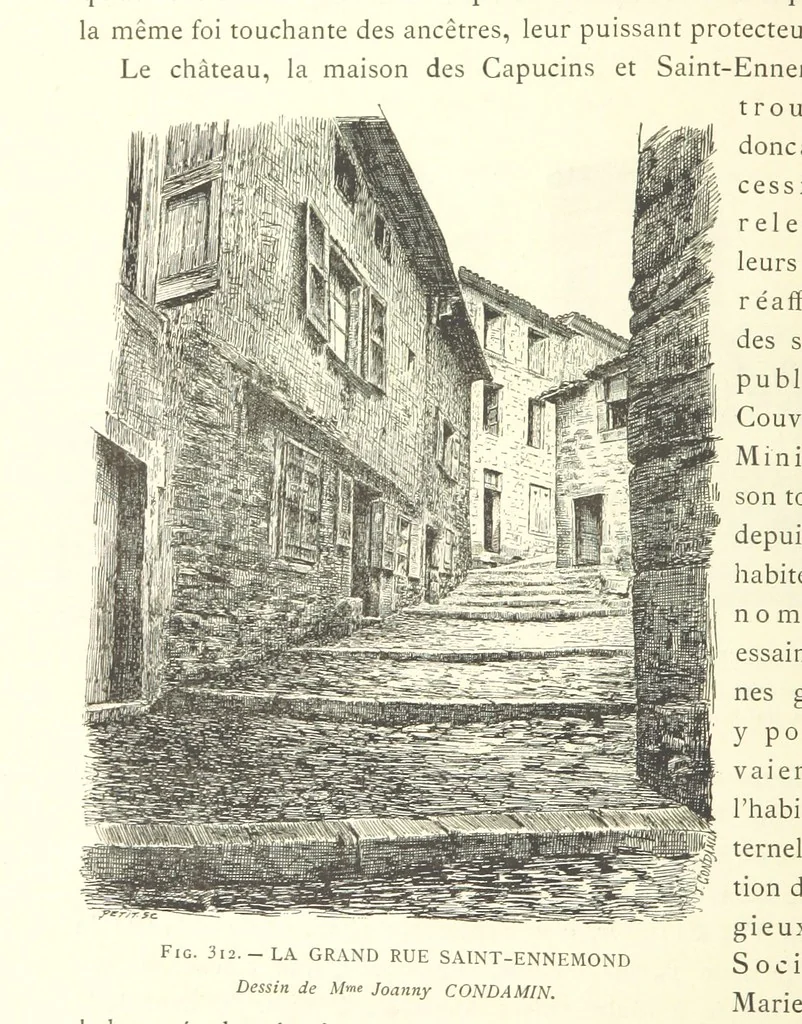 An illustration from Histoire de Saint-Chamond et de la seigneurie de Jarez depuis les temps les plus reculés jusqu'à nos jours, 1890, leaf 620