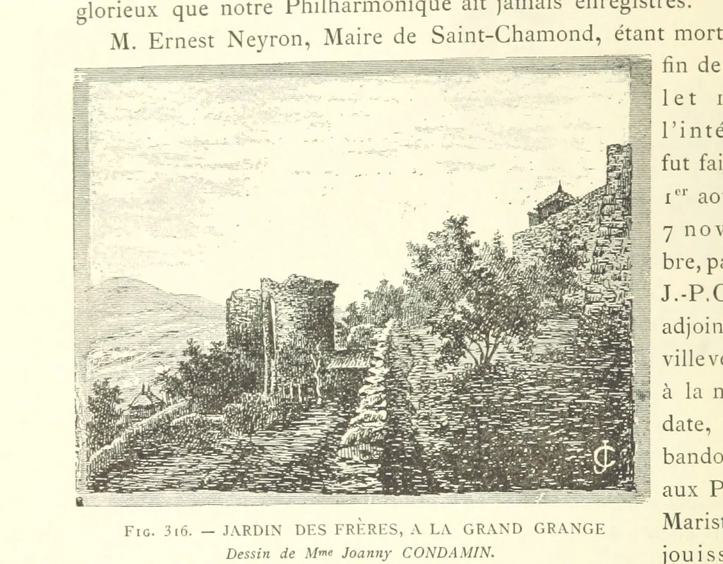 An illustration from Histoire de Saint-Chamond et de la seigneurie de Jarez depuis les temps les plus reculés jusqu'à nos jours, 1890, leaf 624
