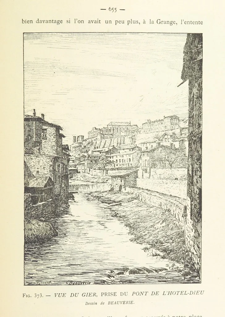 An illustration from Histoire de Saint-Chamond et de la seigneurie de Jarez depuis les temps les plus reculés jusqu'à nos jours, 1890, leaf 717