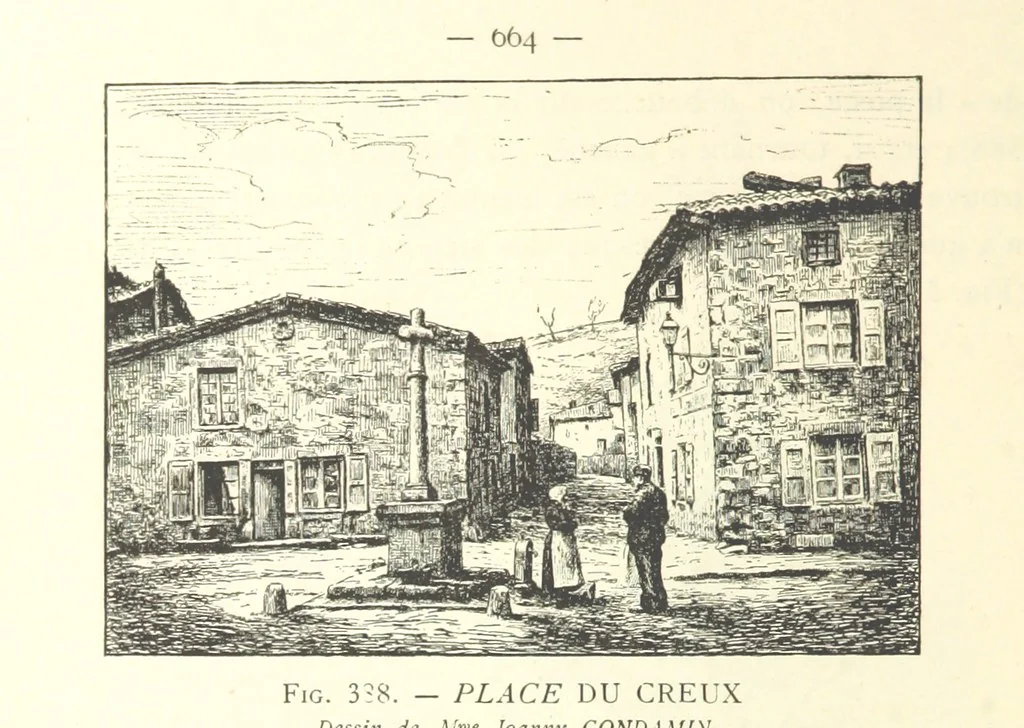 An illustration from Histoire de Saint-Chamond et de la seigneurie de Jarez depuis les temps les plus reculés jusqu'à nos jours, 1890, leaf 728