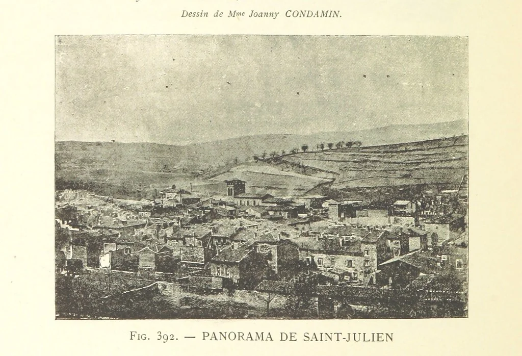An illustration from Histoire de Saint-Chamond et de la seigneurie de Jarez depuis les temps les plus reculés jusqu'à nos jours, 1890, leaf 730