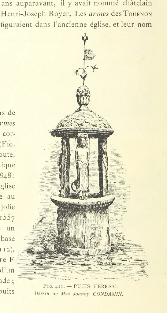 An illustration from Histoire de Saint-Chamond et de la seigneurie de Jarez depuis les temps les plus reculés jusqu'à nos jours, 1890, leaf 740