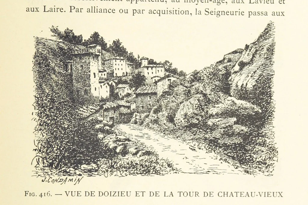 An illustration from Histoire de Saint-Chamond et de la seigneurie de Jarez depuis les temps les plus reculés jusqu'à nos jours, 1890, leaf 743