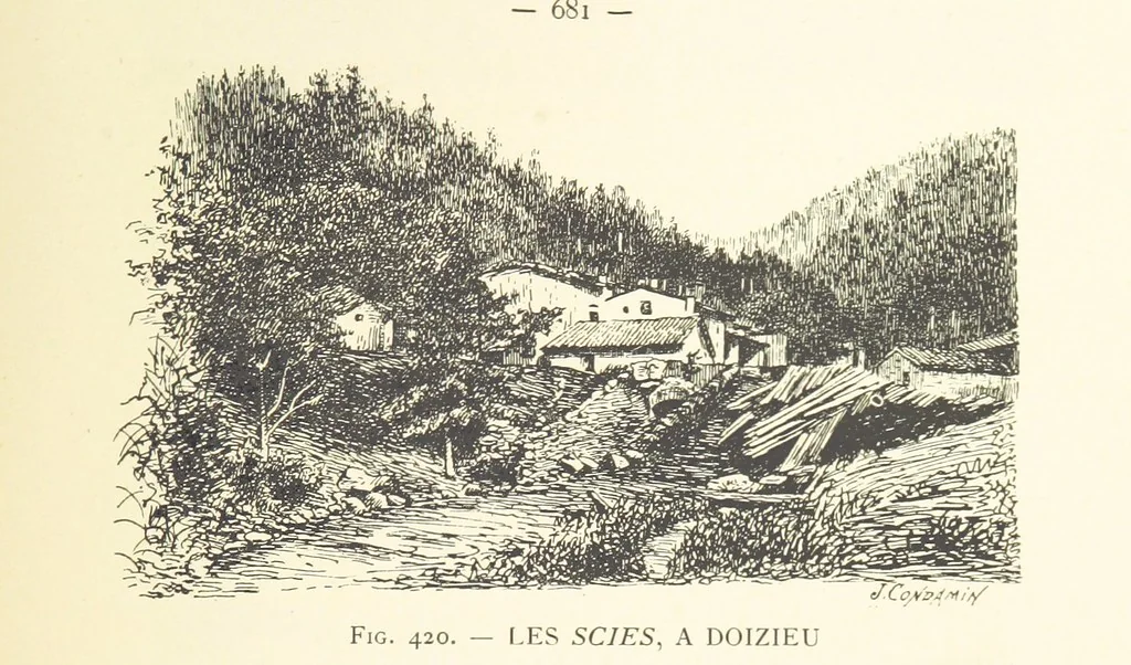 An illustration from Histoire de Saint-Chamond et de la seigneurie de Jarez depuis les temps les plus reculés jusqu'à nos jours, 1890, leaf 745