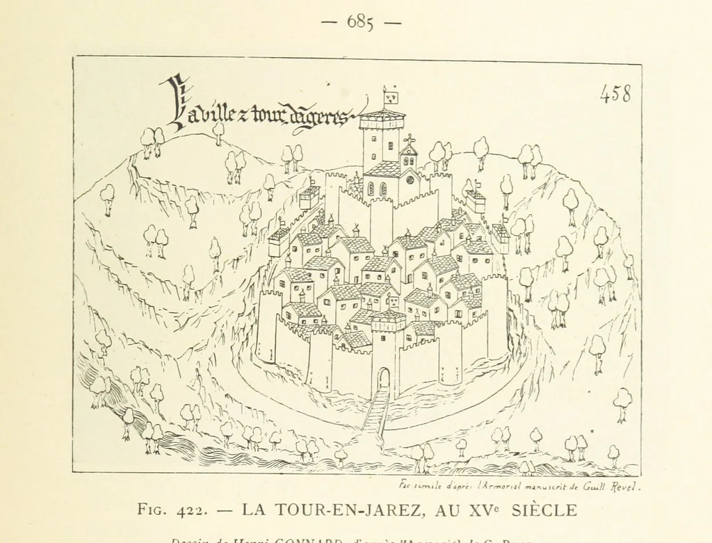 An illustration from Histoire de Saint-Chamond et de la seigneurie de Jarez depuis les temps les plus reculés jusqu'à nos jours, 1890, leaf 749
