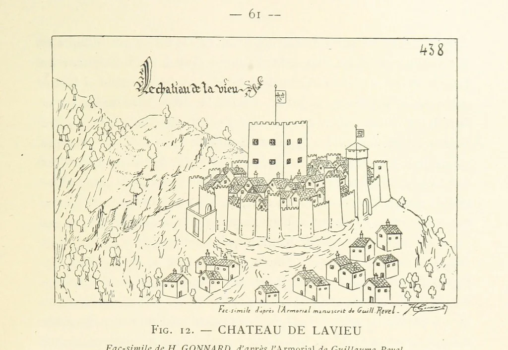 An illustration from Histoire de Saint-Chamond et de la seigneurie de Jarez depuis les temps les plus reculés jusqu'à nos jours, 1890, leaf 97