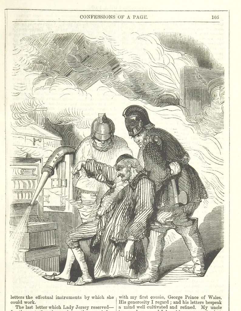 An illustration from The Confessions of a Page: or Revelations of the times of George the Fourth. By the author of the fourth series of the “Mysteries of London.” (Illustrated by “Phiz.”), 1861, leaf 123