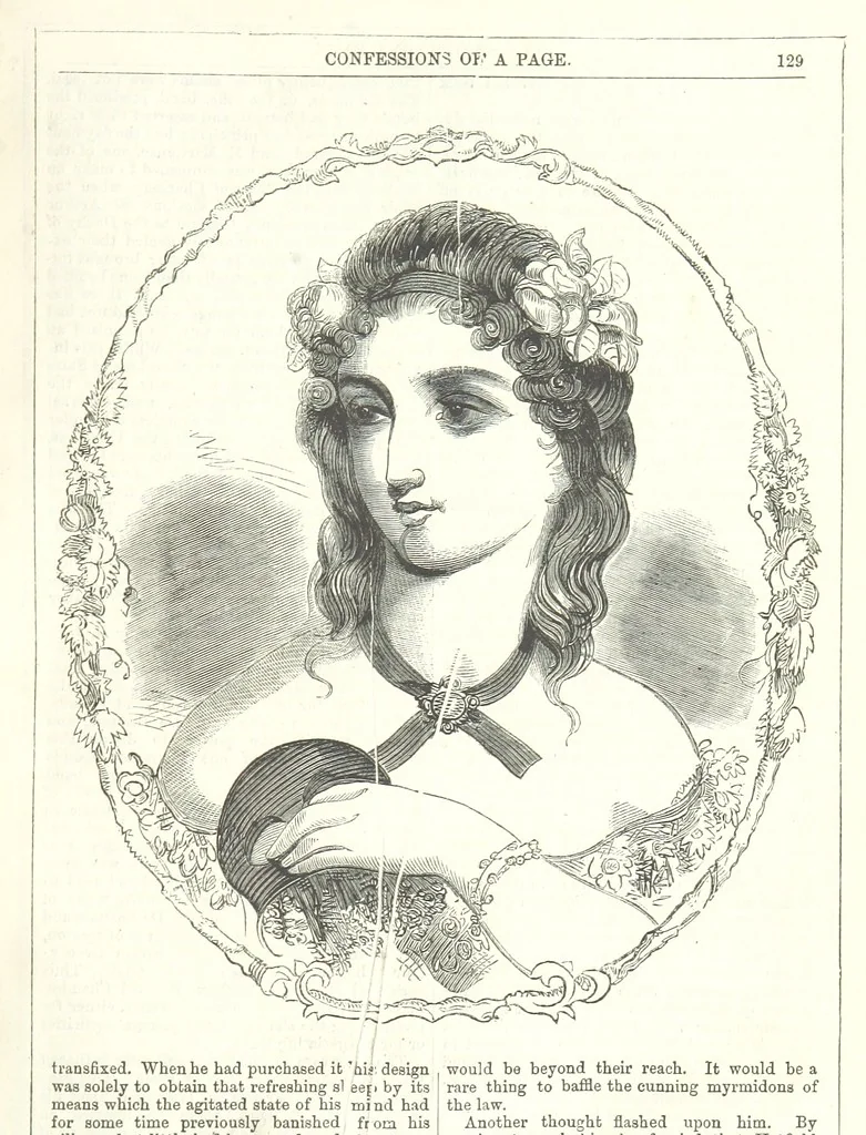 An illustration from The Confessions of a Page: or Revelations of the times of George the Fourth. By the author of the fourth series of the “Mysteries of London.” (Illustrated by “Phiz.”), 1861, leaf 151