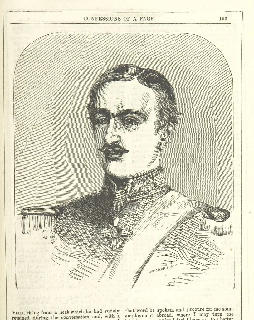 An illustration from The Confessions of a Page: or Revelations of the times of George the Fourth. By the author of the fourth series of the “Mysteries of London.” (Illustrated by “Phiz.”), 1861, leaf 223