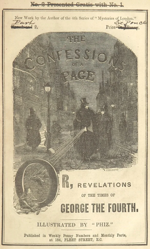 An illustration from The Confessions of a Page: or Revelations of the times of George the Fourth. By the author of the fourth series of the “Mysteries of London.” (Illustrated by “Phiz.”), 1861, leaf 61