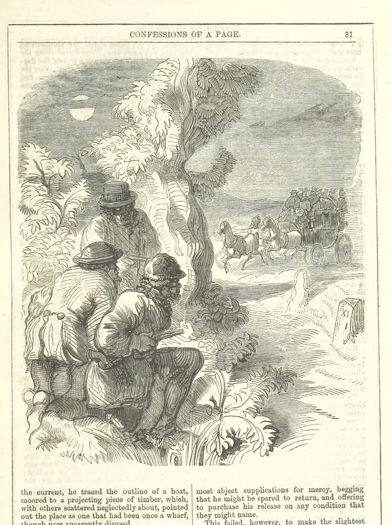 An illustration from The Confessions of a Page: or Revelations of the times of George the Fourth. By the author of the fourth series of the “Mysteries of London.” (Illustrated by “Phiz.”), 1861, leaf 95