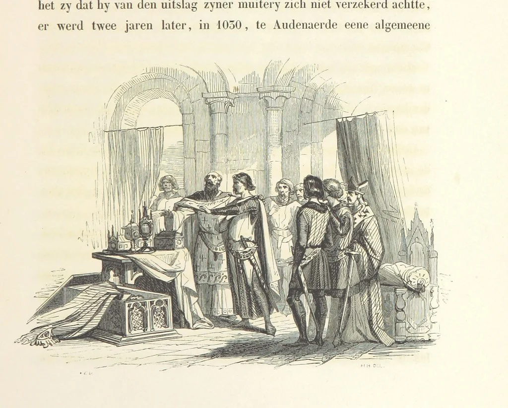 An illustration from Geschiedenis van België ... Versierd met 200 houtsneden, etc, 1845, leaf 101