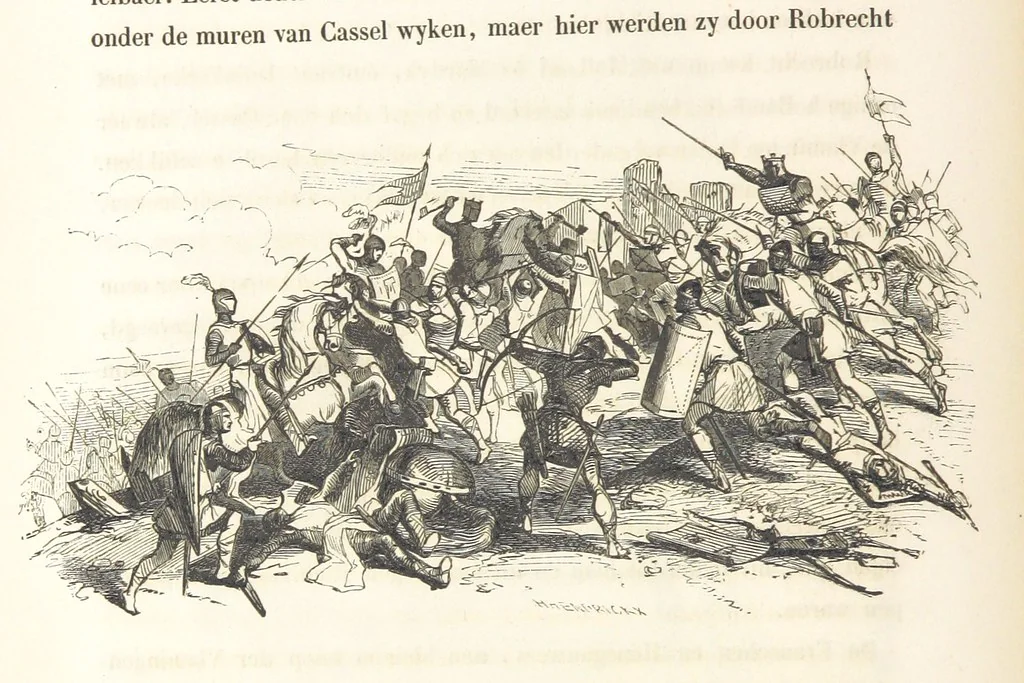 An illustration from Geschiedenis van België ... Versierd met 200 houtsneden, etc, 1845, leaf 120