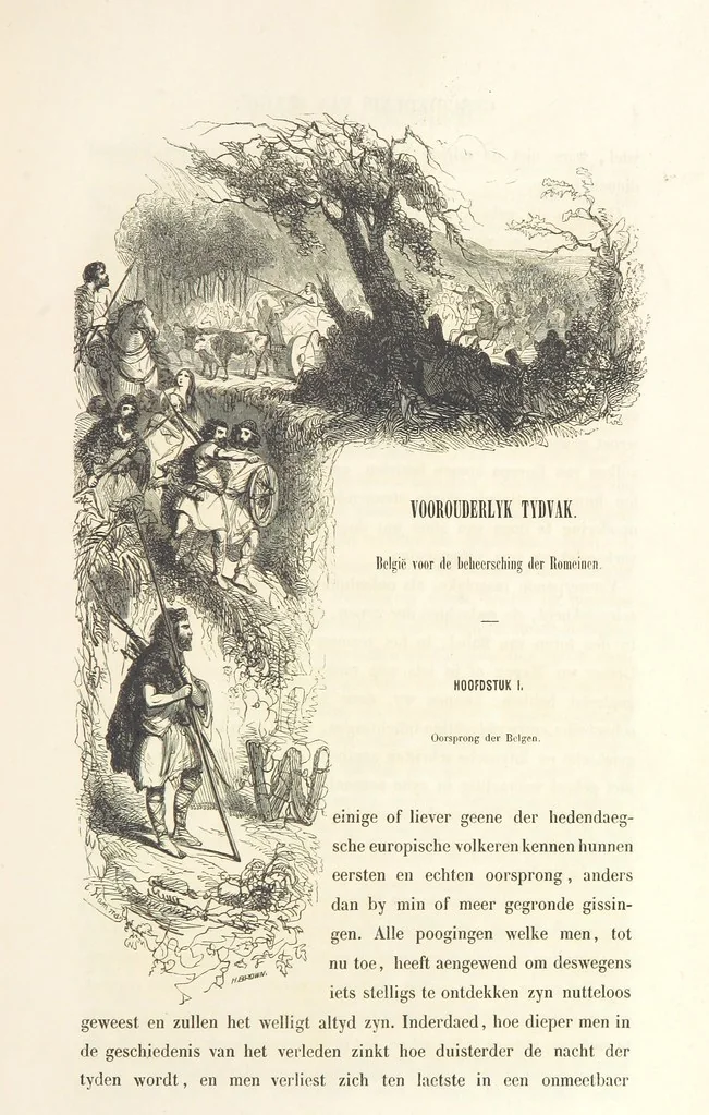 An illustration from Geschiedenis van België ... Versierd met 200 houtsneden, etc, 1845, leaf 15