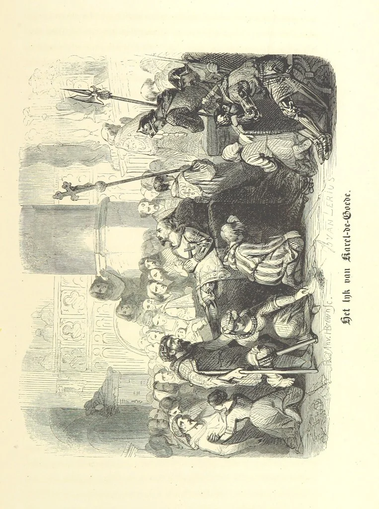 An illustration from Geschiedenis van België ... Versierd met 200 houtsneden, etc, 1845, leaf 155