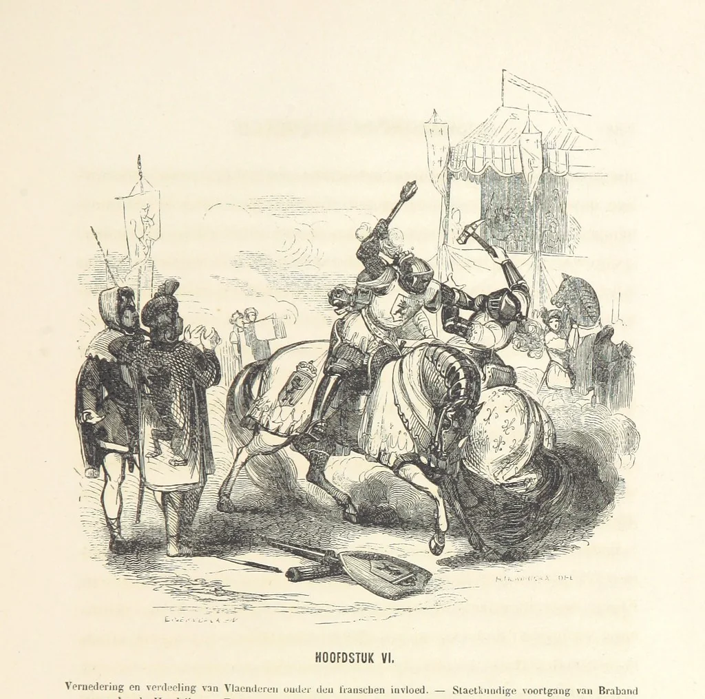An illustration from Geschiedenis van België ... Versierd met 200 houtsneden, etc, 1845, leaf 181