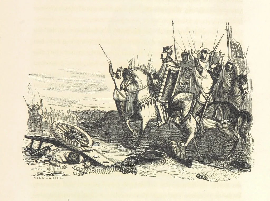 An illustration from Geschiedenis van België ... Versierd met 200 houtsneden, etc, 1845, leaf 185