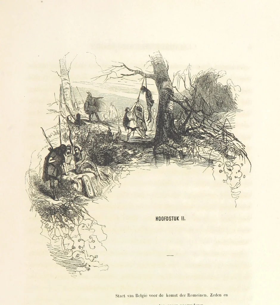 An illustration from Geschiedenis van België ... Versierd met 200 houtsneden, etc, 1845, leaf 19