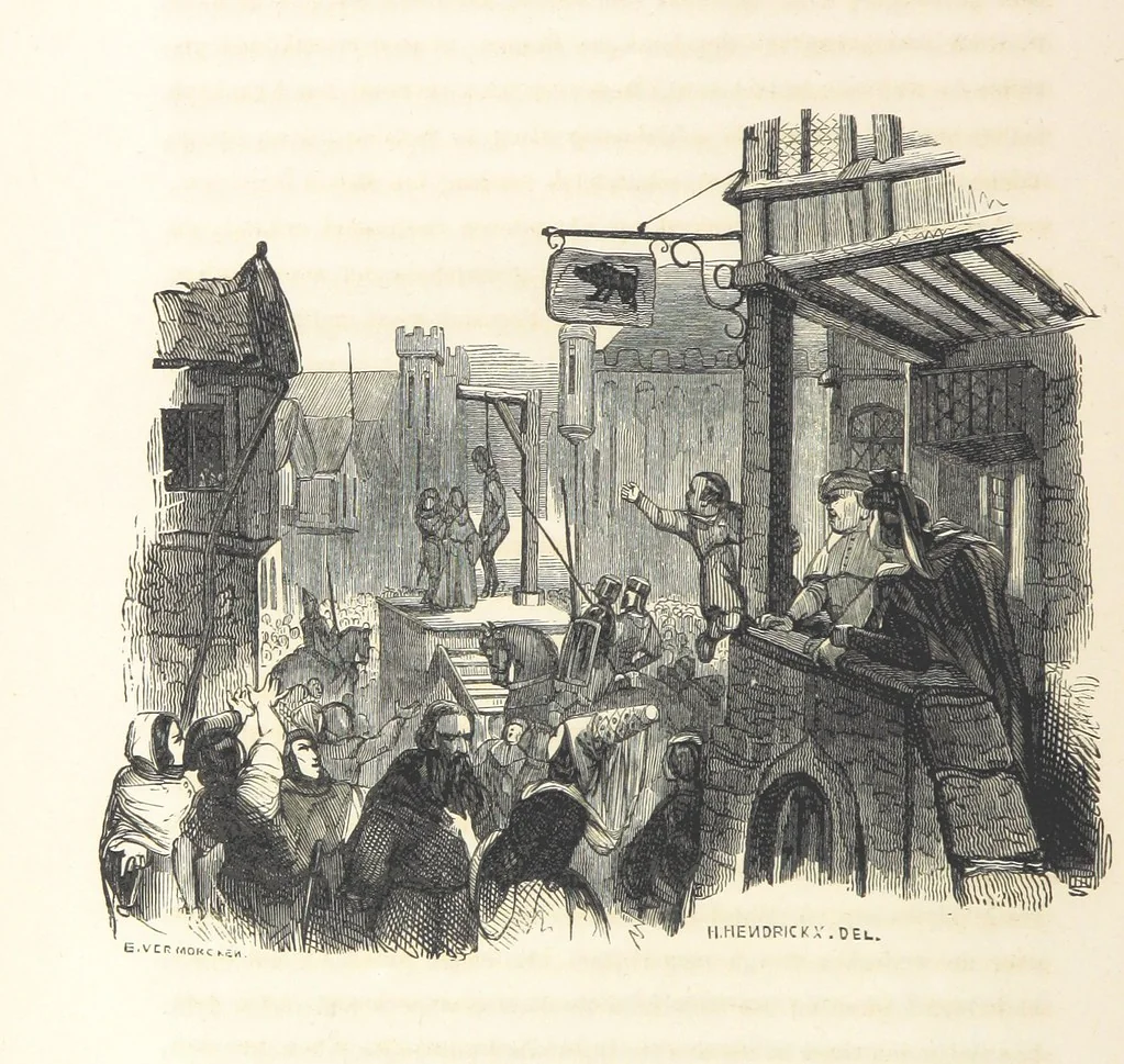 An illustration from Geschiedenis van België ... Versierd met 200 houtsneden, etc, 1845, leaf 202