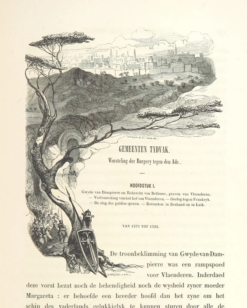 An illustration from Geschiedenis van België ... Versierd met 200 houtsneden, etc, 1845, leaf 219