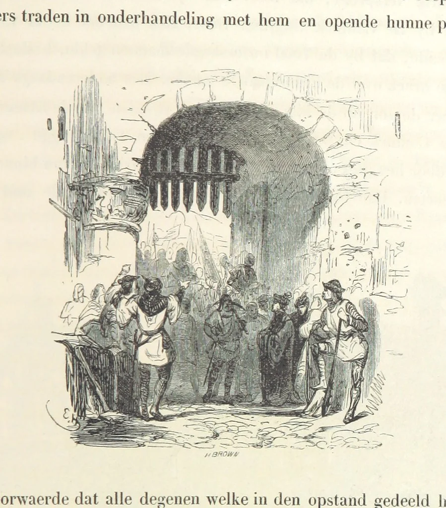 An illustration from Geschiedenis van België ... Versierd met 200 houtsneden, etc, 1845, leaf 231