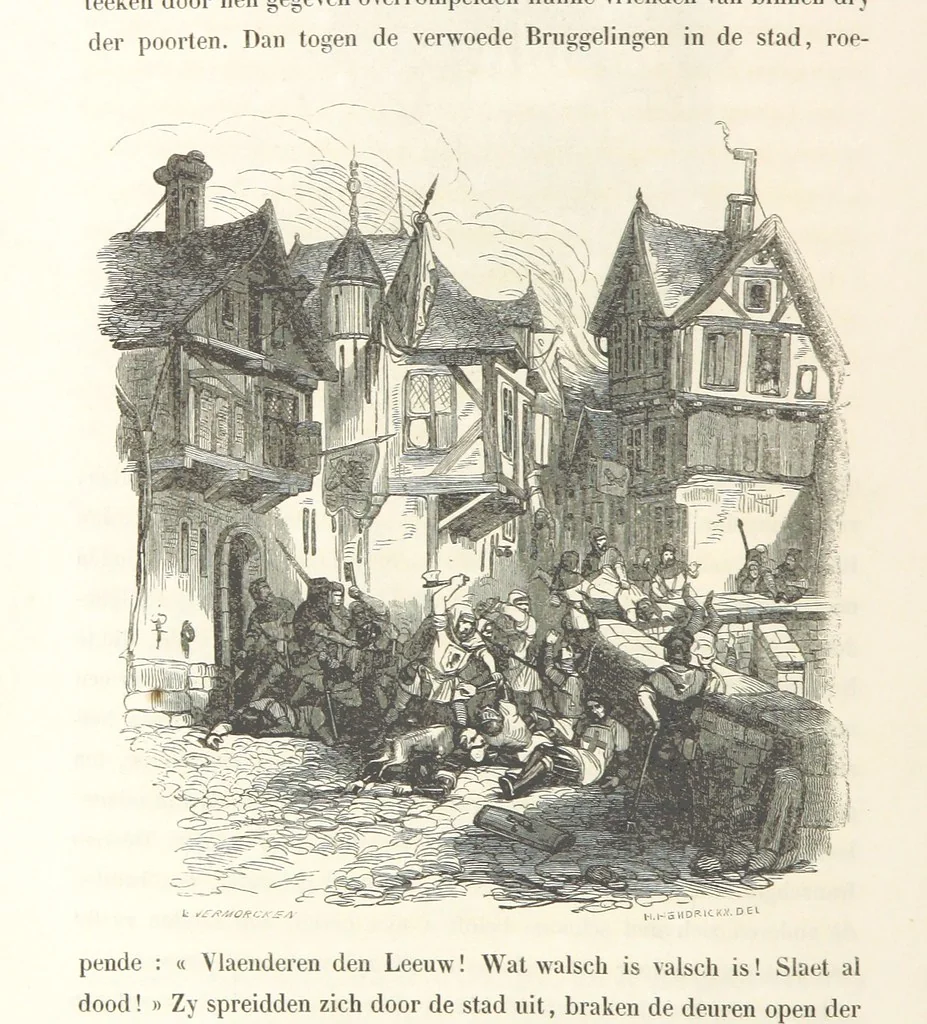 An illustration from Geschiedenis van België ... Versierd met 200 houtsneden, etc, 1845, leaf 232