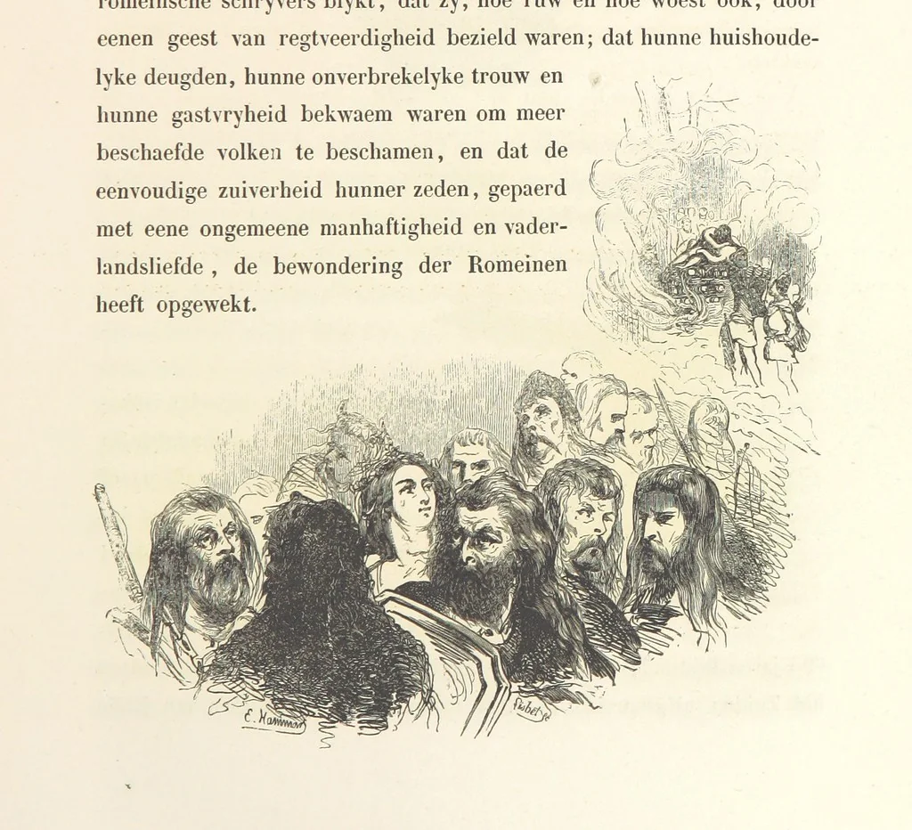 An illustration from Geschiedenis van België ... Versierd met 200 houtsneden, etc, 1845, leaf 25