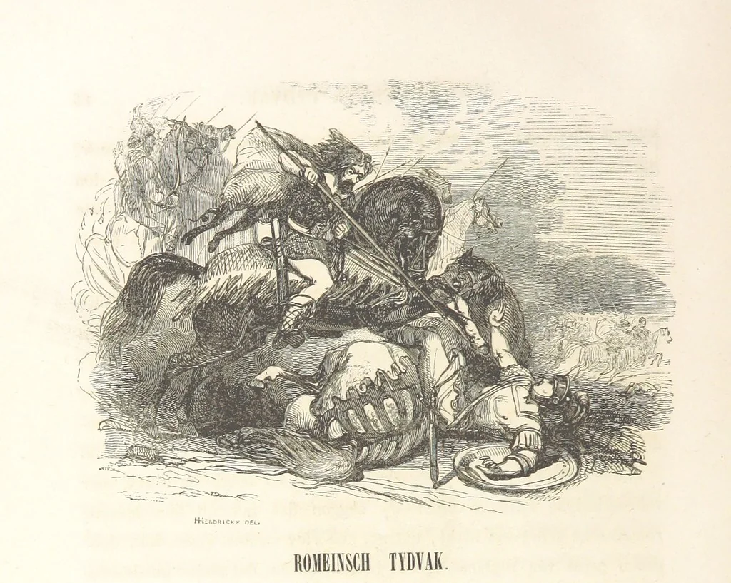 An illustration from Geschiedenis van België ... Versierd met 200 houtsneden, etc, 1845, leaf 26