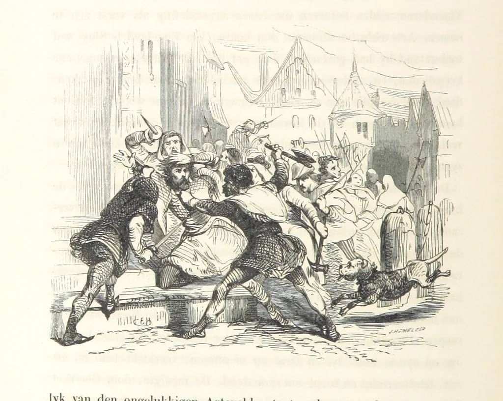 An illustration from Geschiedenis van België ... Versierd met 200 houtsneden, etc, 1845, leaf 280