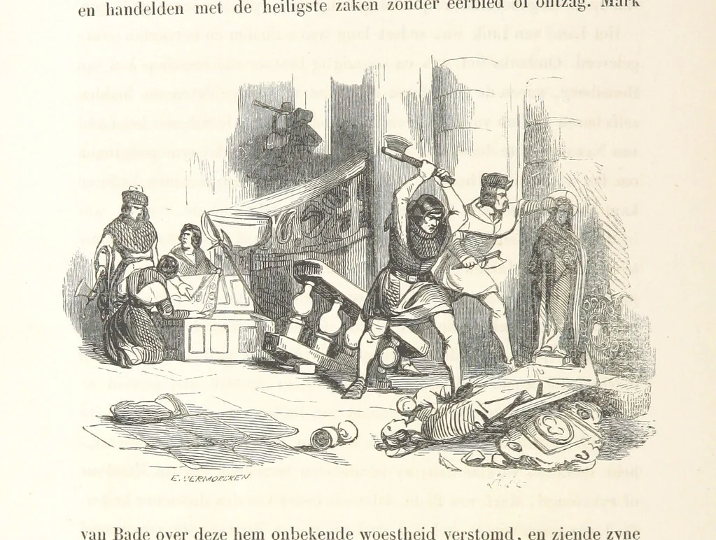 An illustration from Geschiedenis van België ... Versierd met 200 houtsneden, etc, 1845, leaf 366