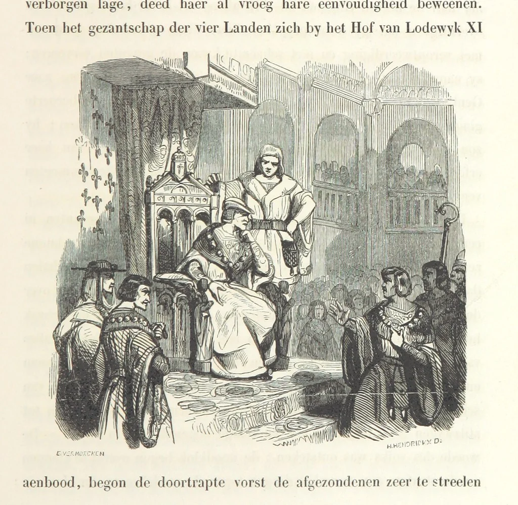 An illustration from Geschiedenis van België ... Versierd met 200 houtsneden, etc, 1845, leaf 387