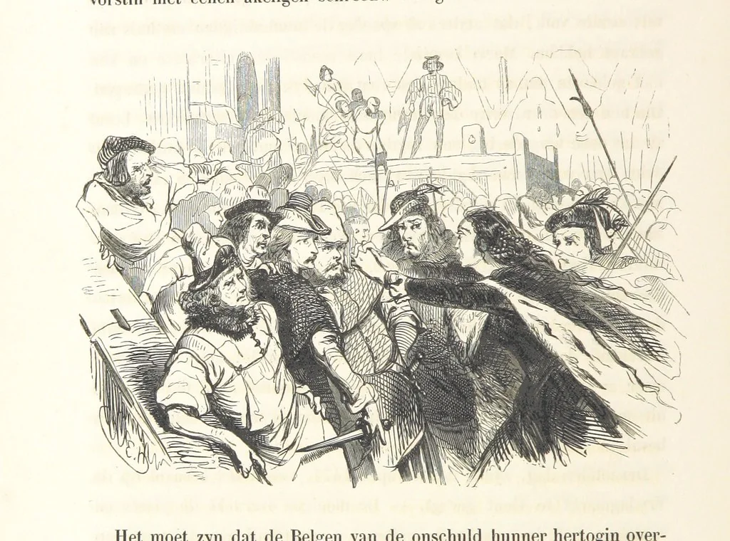 An illustration from Geschiedenis van België ... Versierd met 200 houtsneden, etc, 1845, leaf 390
