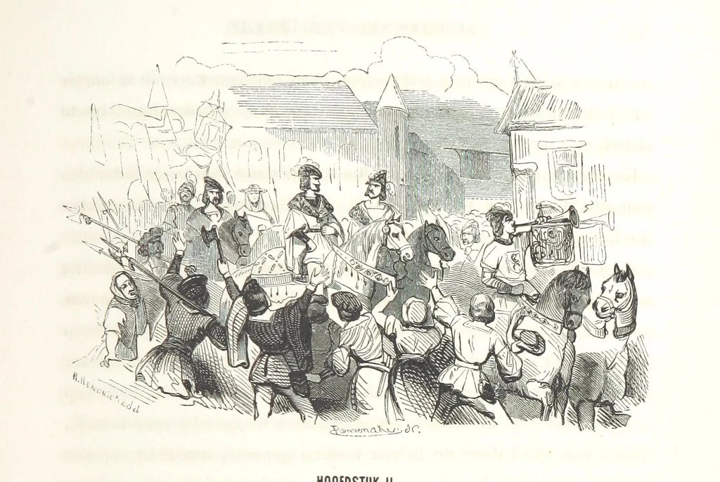 An illustration from Geschiedenis van België ... Versierd met 200 houtsneden, etc, 1845, leaf 417