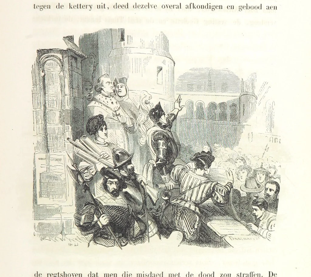 An illustration from Geschiedenis van België ... Versierd met 200 houtsneden, etc, 1845, leaf 435
