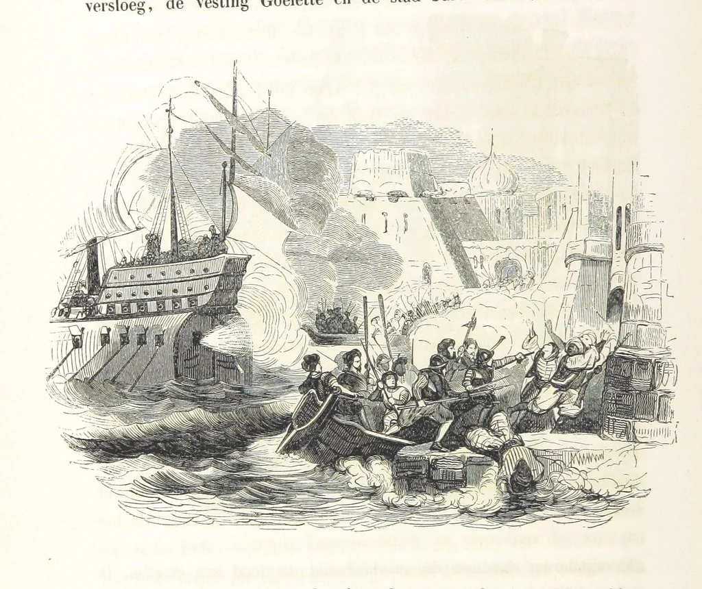 An illustration from Geschiedenis van België ... Versierd met 200 houtsneden, etc, 1845, leaf 436