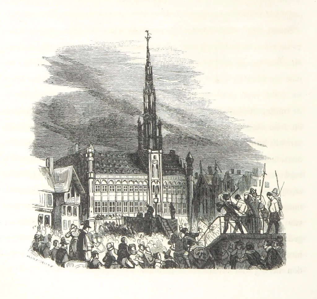 An illustration from Geschiedenis van België ... Versierd met 200 houtsneden, etc, 1845, leaf 500