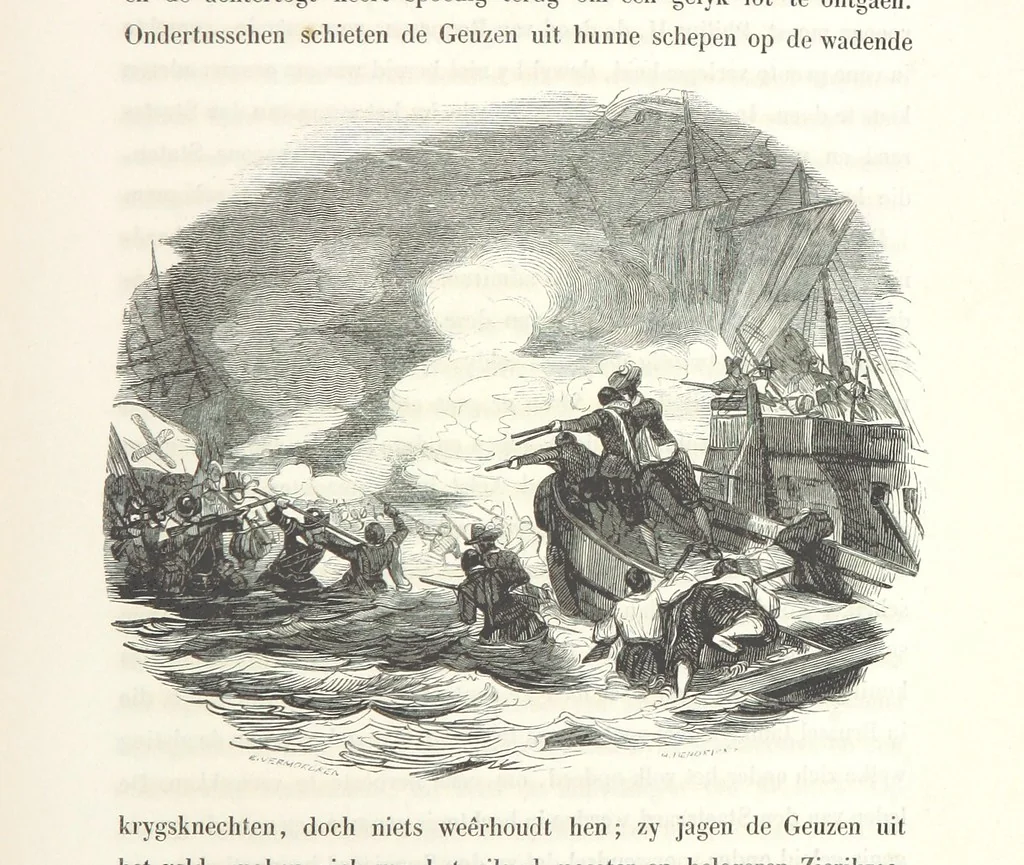An illustration from Geschiedenis van België ... Versierd met 200 houtsneden, etc, 1845, leaf 505