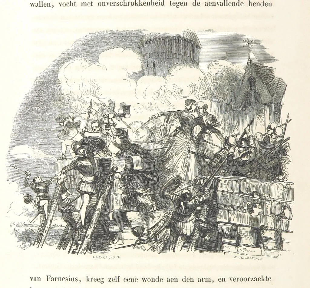 An illustration from Geschiedenis van België ... Versierd met 200 houtsneden, etc, 1845, leaf 518