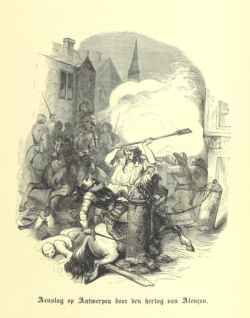 An illustration from Geschiedenis van België ... Versierd met 200 houtsneden, etc, 1845, leaf 521