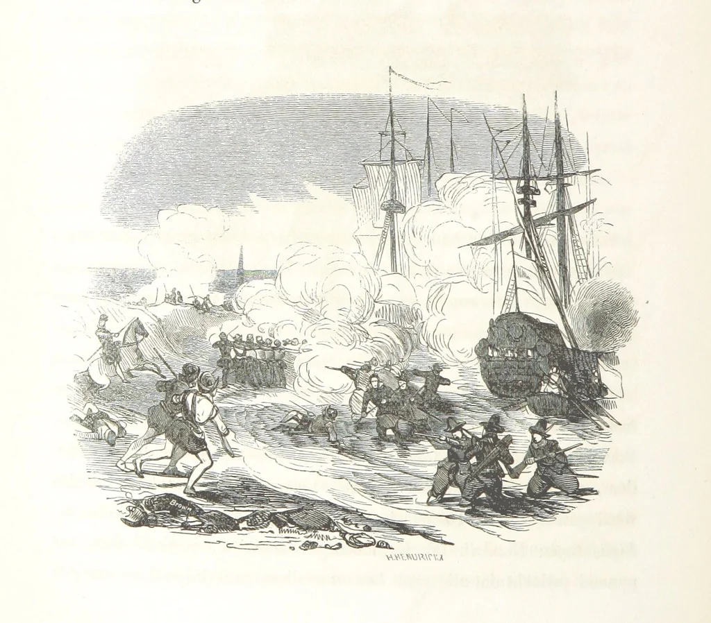 An illustration from Geschiedenis van België ... Versierd met 200 houtsneden, etc, 1845, leaf 528