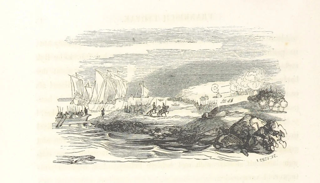 An illustration from Geschiedenis van België ... Versierd met 200 houtsneden, etc, 1845, leaf 64