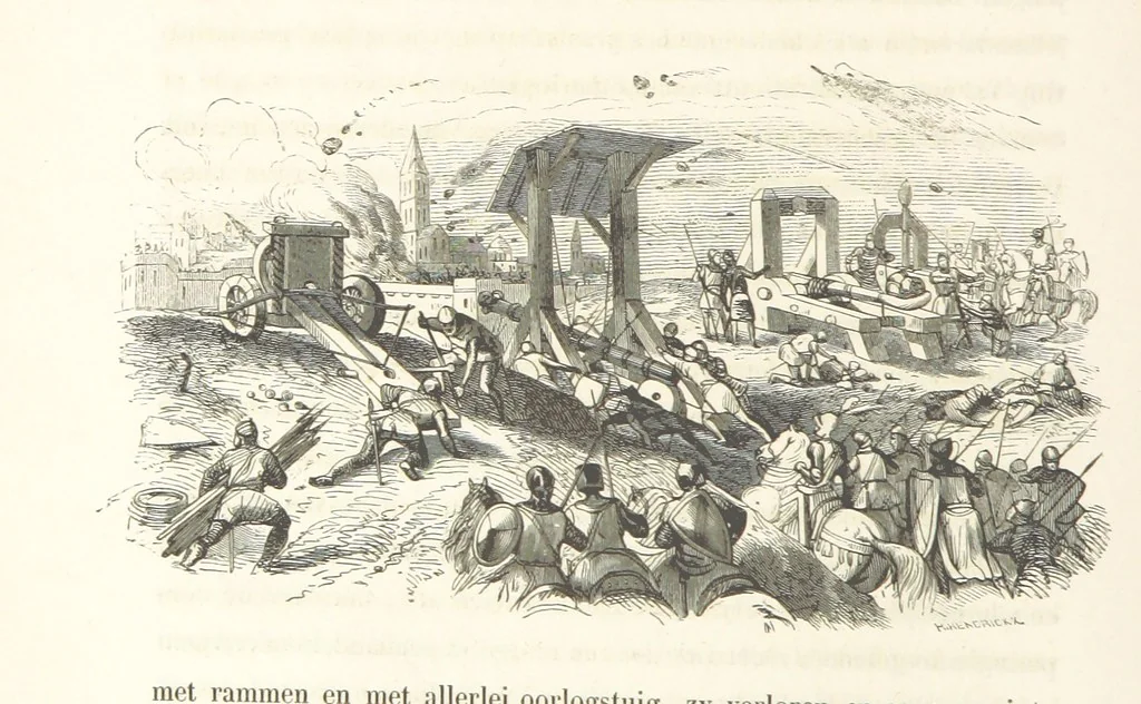 An illustration from Geschiedenis van België ... Versierd met 200 houtsneden, etc, 1845, leaf 90